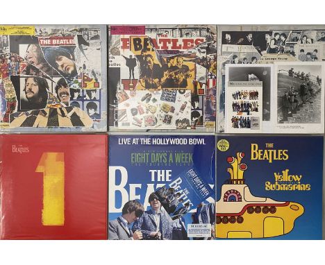 THE BEATLES - MODERN COMP LPs. A fine selection of 9 modern pressed LP compilations by The Beatles. Titles include Anthology 