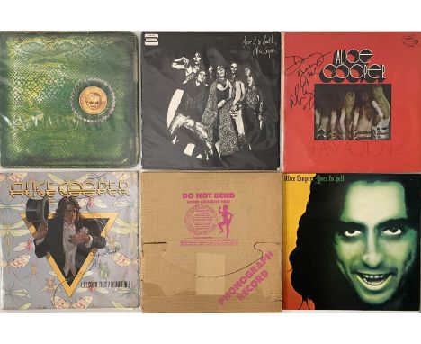 ALICE COOPER - LP COLLECTION (INCLUDING SIGNED). 6 x LPs from The Godfather Of Shock Rock... Titles are Easy Action (original