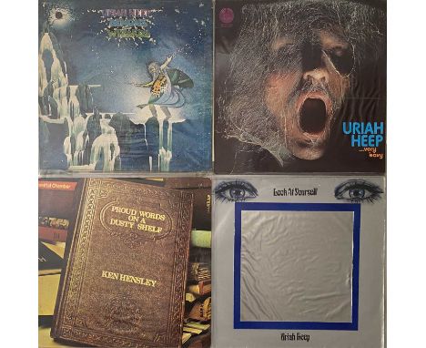 URIAH HEEP / RELATED - LP PACK. A pack of 4 x LPs. Titles are ...Very 'Eavy (6360006, Ex/ VG+), Demons And Wizards (ILPS 9193