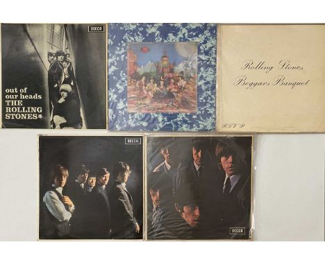 THE ROLLING STONES - 60s ORIGINALS - LPs. Cracking bundle of 5 x  60s original/early pressing LPs from The Stones. Titles are