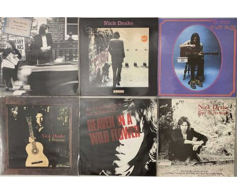 NICK DRAKE - LP PACK. A pack of 6 x LPs. Titles are Bryter Layter (RE, ILPS 9134, Ex+/ VG+), Tanworth In Arden 1967/68 (ANT.1