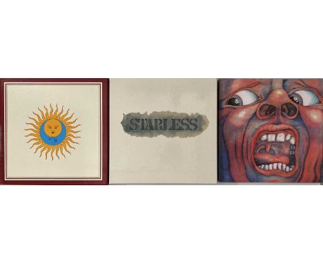 CD BOX SETS. A collection of 3 x box sets. Titles are Starless (KCCBX6, includes lanyard and concert ticket, Ex+/ Ex+), Lark'