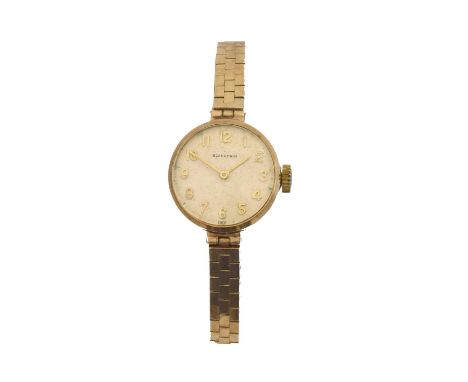 A 1960s 9ct gold ladies Blancpain wristwatch. The signed circular dial with Arabic markers, signed Blancpain Raville SA 17 je