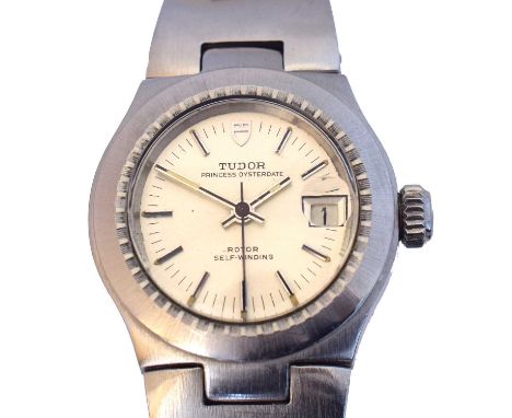 A steel Tudor Princess Oysterdate wristwatch,  A steel Tudor Princess Oysterdate wristwatch, ref. 9301/1, the signed dial wit