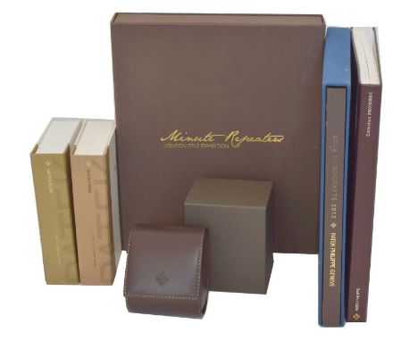 Watch Parts & Accessories - Patek Philippe catalogues and a watch travel box.  To include New Models 2011, Baselworld 2012, R