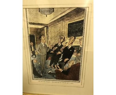 AFTER H. M BATEMAN - a set of four humorous prints including "The Guest Who Was Told to Make Himself Quite at Home and So Did