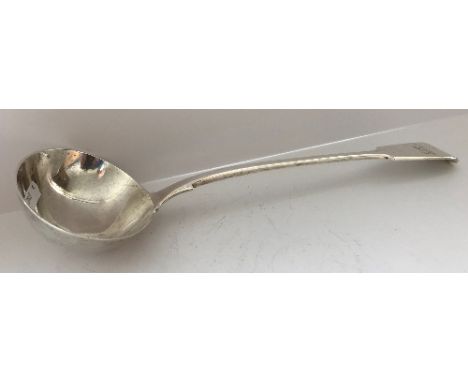 A late Victorian silver soup ladle fiddle pattern (by Thomas, Walter and Henry Holland, London 1896), 9.95 oz