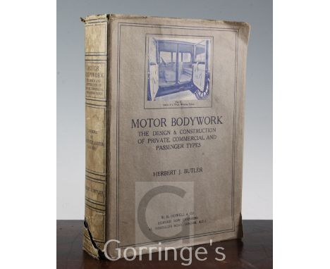 Butler, Herbert J. - Motor Bodywork, W. R. Howell & Co., London 1924
