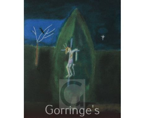 § Craigie Aitchison (1926-2009)screen print,Montecastelli Tree,signed verso and dated 2002, 32/75,11.75 x 10in.