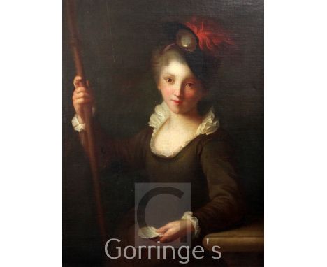 Lodovico Accarisi (Italian, 19th century)oil on canvas,Portrait of a pilgrim,signed verso,32.5 x 25.5in. Florentine frame