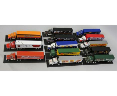 Matchbox - thirteen 1:100 scale die-cast vehicles, comprising; CCY01-M Peterbilt Big Rig Miller Genuine Draft Beer, CCY02-M, 