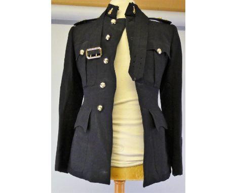 A Mobile Defence Corps blues jacket, 1950's, belonging to first lieutenant R. H. Robinson, coastal artillery unit based at Ho