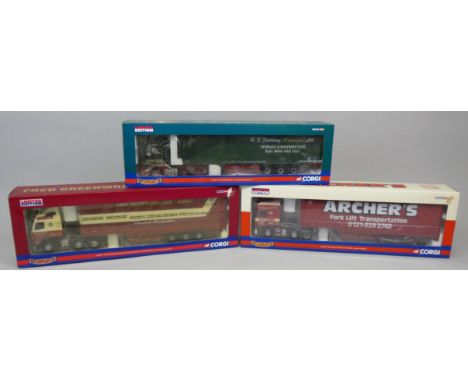 Corgi - three 'Hauliers of Renown' die-cast limited edition lorries, comprising: CC12428 Volvo FH Houghton Parkhouse 'The Pro