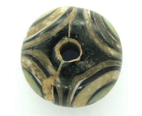 Roman bead circa 3rd century with turquoise and lapis lazuli. P&amp;P Group 1 (£14+VAT for the first lot and £1+VAT for subse