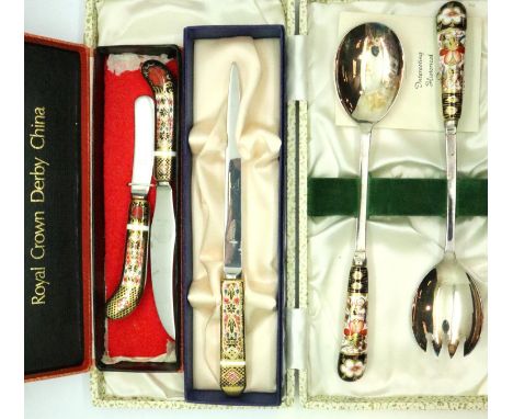 Three boxed sets of Royal Crown Derby cutlery sets. P&amp;P Group 2 (£18+VAT for the first lot and £3+VAT for subsequent lots