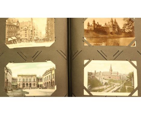 Album containing 196 vintage postcards of Durham, Northumberland and Scotland. P&amp;P Group 2 (£18+VAT for the first lot and