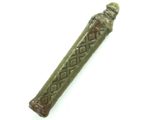 Viking iron strap end, cleaned. P&amp;P Group 1 (£14+VAT for the first lot and £1+VAT for subsequent lots) 