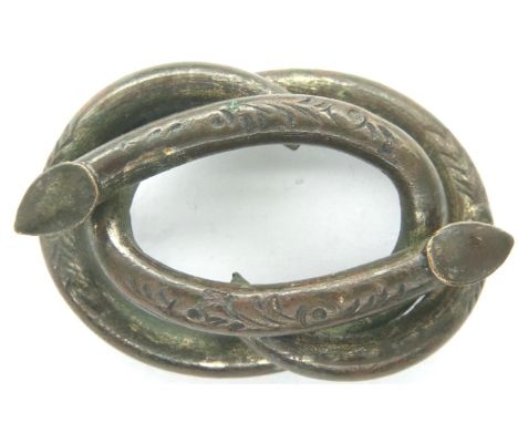 Medieval zoomorphic snake brooch. P&amp;P Group 1 (£14+VAT for the first lot and £1+VAT for subsequent lots) 