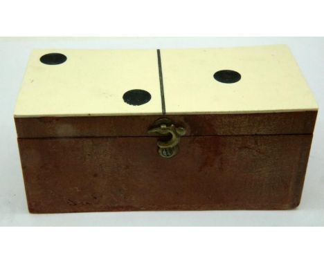 Set of miniature bone Dominoes in a fitted box. P&amp;P Group 1 (£14+VAT for the first lot and £1+VAT for subsequent lots) 
