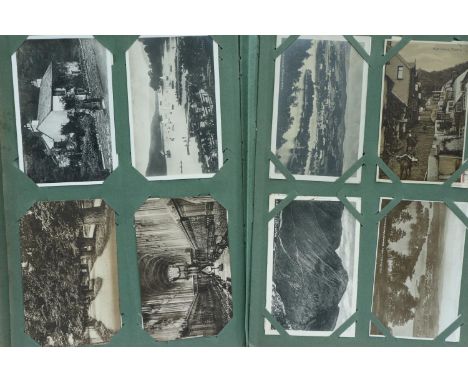 Album containing 344 vintage postcards, mainly Cumbria, including photographic examples. P&amp;P Group 2 (£18+VAT for the fir
