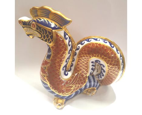 Royal Crown Derby Dragon, lacking stopper, H: 12 cm. No cracks, chips or visible restoration. P&amp;P Group 1 (£14+VAT for th