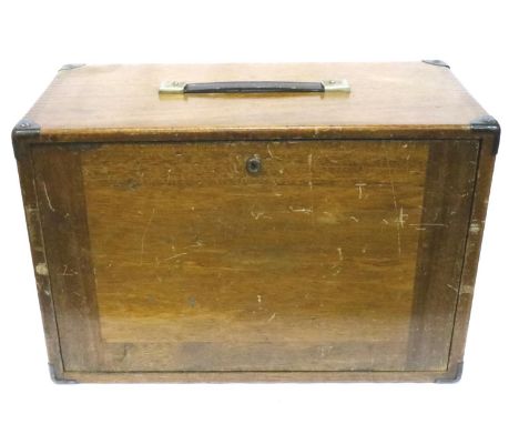 Moore and Wright engineers wooden toolbox, no key, locked. Not available for in-house P&amp;P, contact Paul O'Hea at Mailboxe