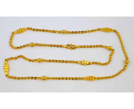 POLICE > An yellow metal necklace, unmarked, approx 35.5g. [NO RESERVE] [VAT ON HAMMER PRICE]