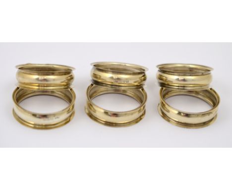 A set of six silver napkin rings, H/M Chester 1904, together approx 27g