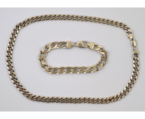 POLICE > A silver H/M bracelet & chain, total approx weight 92g. [NO RESERVE] [VAT ON HAMMER PRICE]