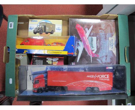Seven Corgi Diecast Model Vehicles, Aircraft, all with Royal Mail, Parcel force, Post Office Telephones liveries including #7