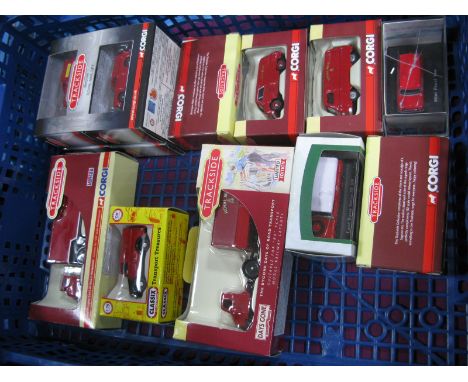 Thirteen 1:76th Scale Lineside Model Vehicles, by Corgi, Days Gone, Classix, Cararama including Corgi Trackside RM2004 Royal 