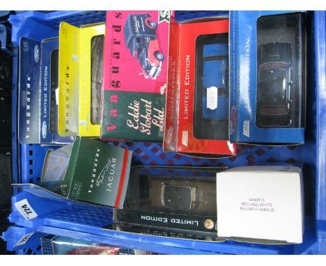 Eight 1:43rd Scale Vanguards Diecast Model Vehicles, including Vauxhall Viva SL, Morris 1800, Triumph Dolomite Sprint, boxed.