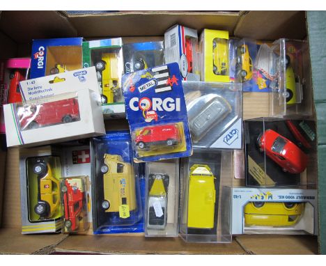 Nineteen Diecast Model Vehicles, by Corgi, Schabak, City, Vitesse, Cararama and other, all with Continental PTT (Post) liveri