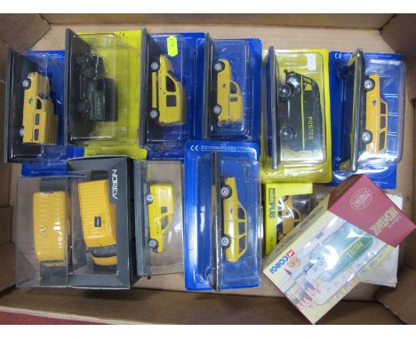 Sixteen Diecast Model Vehicles, by Norev, Solido, Atlas Editions, Corgi and other , all with French Postal liveries including