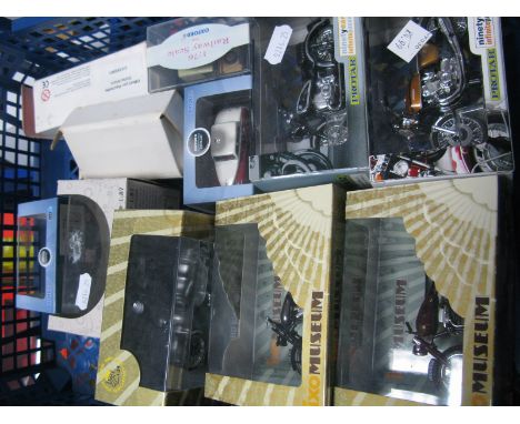 Eleven Diecast Model Vehicles, by Ixo, Busch, Oxford, Eligor and Other, including IXO Museum Vincent Black Shadow 1954, Broug