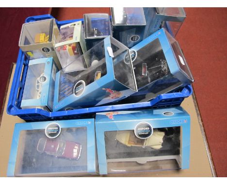 Ten Oxford Diecast Model Vehicles, both 1:43rd and 1:76th in scale including 1:43rd scale Armstrong Siddeley Lancaster Black,