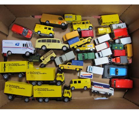 A Quantity of Diecast Model Vehicles, by Siku, Eligor, Corgi, Norev, Matchbox and other, nearly always with a Continental/Ame
