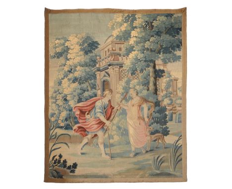 A FLEMISH MYTHOLOGICAL TAPESTRY 'CEPHALUS AND PROCRIS'LATE 17TH/EARLY 18TH CENTURY, PROBABLY ANTWERPThe figures bearing the e