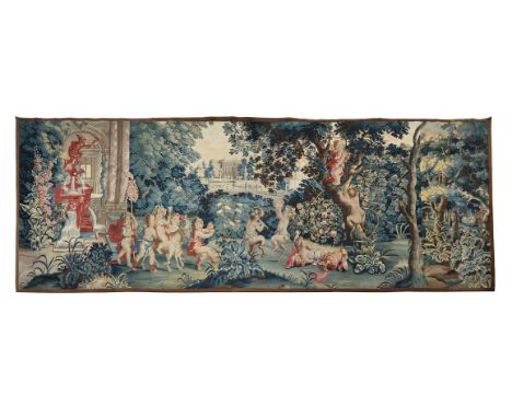 A MORTLAKE TAPESTRY, DEPICTING BACCHANALIAN CHILDRENATTRIBUTED TO THE WORKSHOP OF JOHN VANDERBANK, EARLY 18TH CENTURYWoven in