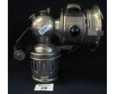 Miller early 20th Century nickel plated bicycle/vehicle lamp.(B.P. 24% incl. VAT)