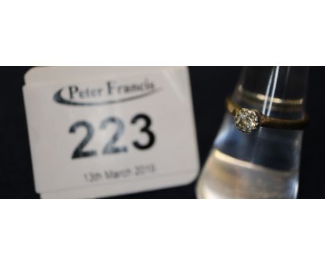9ct gold and diamond solitaire ring, estimated diamond weight 0.25ct. (B.P. 24% incl. VAT)