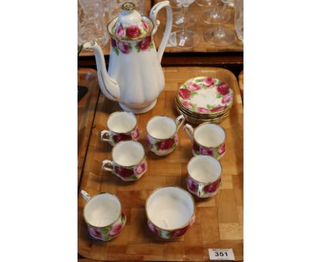 Fourteen piece Royal Albert bone china Old English Rose tea service.(B.P. 24% incl. VAT)