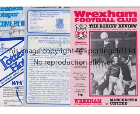 MANCHESTER UNITED   Ten programmes for the Youth Cup away ties, including 3 X Youth Cup Semi-Finals v Tottenham 1980/1, 1989/