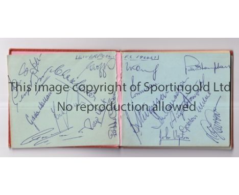 LIVERPOOL / AUTOGRAPHS 1966-7 / DIXIE DEAN     Autograph book with a small sheet stick in with tape with a dedicated signatur