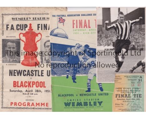 1951 FA CUP FINAL / BLACKPOOL V NEWCASTLE UNITED   Original programme for 1951 FA Cup Final at Wembley. Plus a pirate program