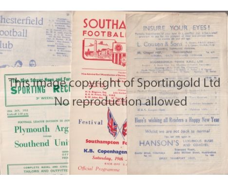 FOOTBALL PROGRAMME MISCELLANY       Thirty one programmes including Stuttgart v Burnley 66/7, Manchester United 5 European ho