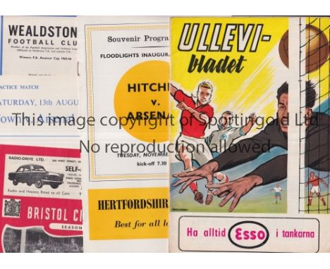 ARSENAL       Five away programmes: 4 Friendlies v Gothenburg Alliance 8/5/1962, team changes, Bristol XI 8/8/1962 at Bristol