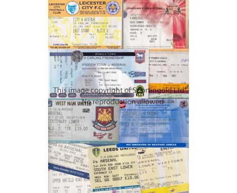 ARSENAL       Thirty away tickets for season 2000/1 including all 19 X League. Plus 4 X FA Cup including the Final and 7 X Ch