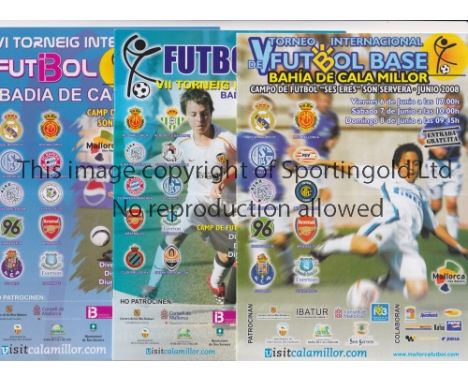 ARSENAL &amp; EVERTON / CALA MILLOR YOUTH TOURNAMENTS 2008, 2009 &amp; 2010     Programme for all 3 Tournaments including bot