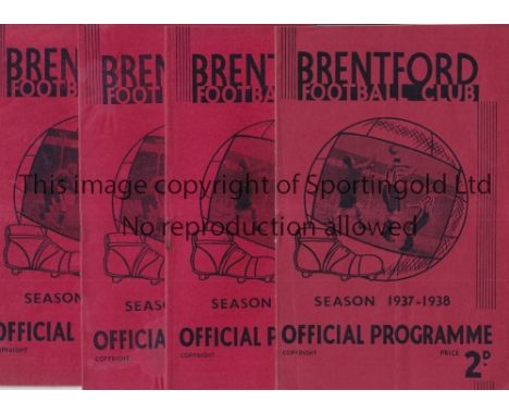 BRENTFORD      Six home programmes 1936/7 v Stoke, Bolton, Preston and huddersfield, 1937/8 v Preston and Bolton. A few have 